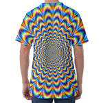 Psychedelic Wave Optical Illusion Men's Velvet T-Shirt