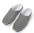 Psychedelic Wave Optical Illusion Mesh Casual Shoes