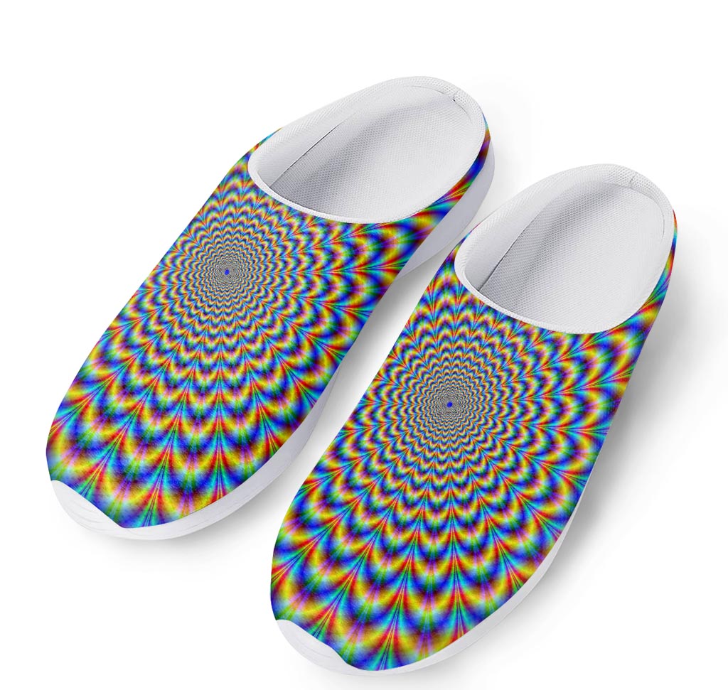 Psychedelic Wave Optical Illusion Mesh Casual Shoes