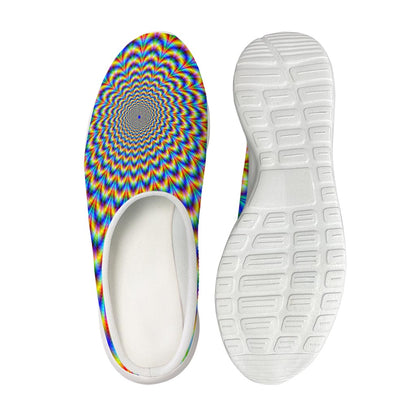 Psychedelic Wave Optical Illusion Mesh Casual Shoes