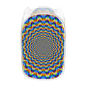 Psychedelic Wave Optical Illusion Mesh Laundry Hamper