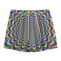 Psychedelic Wave Optical Illusion Mesh Shorts