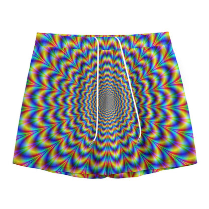 Psychedelic Wave Optical Illusion Mesh Shorts