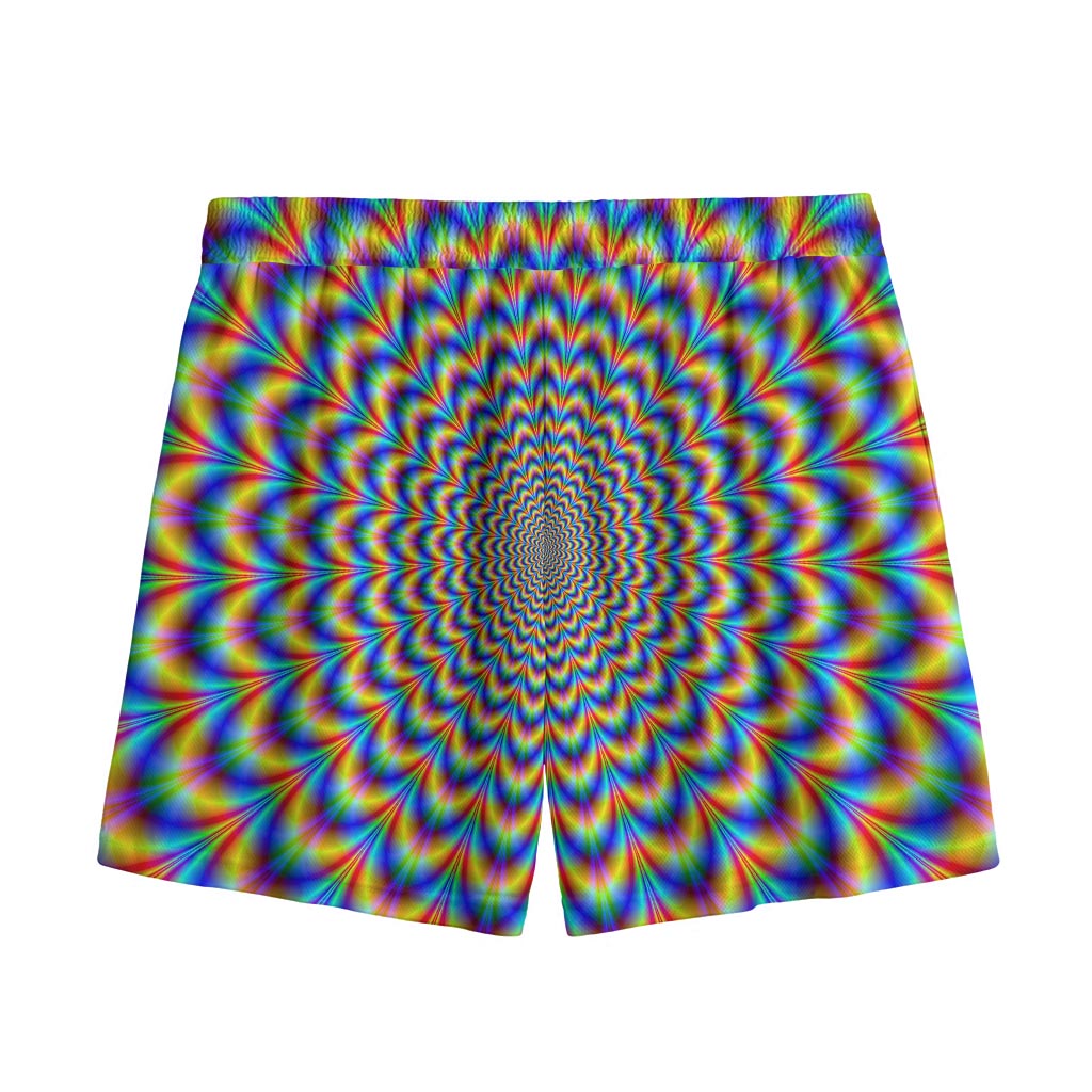 Psychedelic Wave Optical Illusion Mesh Shorts