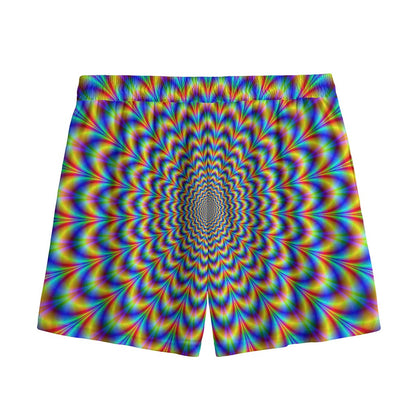 Psychedelic Wave Optical Illusion Mesh Shorts
