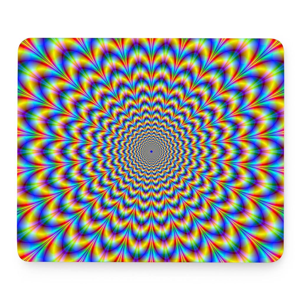 Psychedelic Wave Optical Illusion Mouse Pad