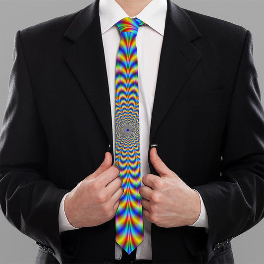 Psychedelic Wave Optical Illusion Necktie