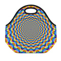 Psychedelic Wave Optical Illusion Neoprene Lunch Bag