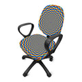 Psychedelic Wave Optical Illusion Office Chair Cover