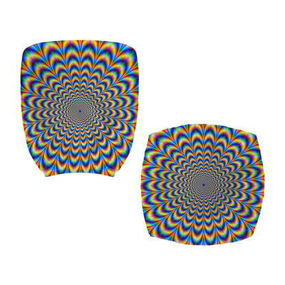 Psychedelic Wave Optical Illusion Office Chair Cover