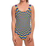 Psychedelic Wave Optical Illusion One Piece Swimsuit