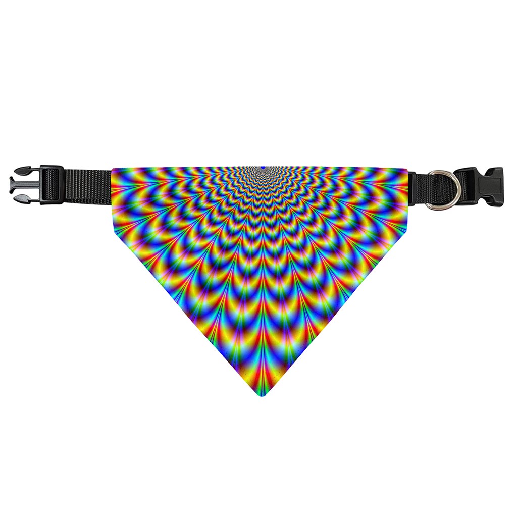 Psychedelic Wave Optical Illusion Over The Collar Dog Bandana