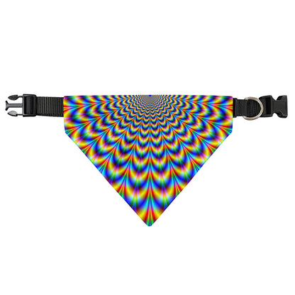 Psychedelic Wave Optical Illusion Over The Collar Dog Bandana