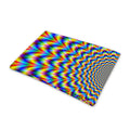 Psychedelic Wave Optical Illusion Pet Cooling Mat Cover