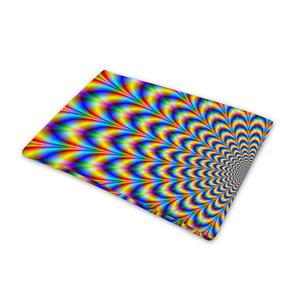 Psychedelic Wave Optical Illusion Pet Cooling Mat Cover