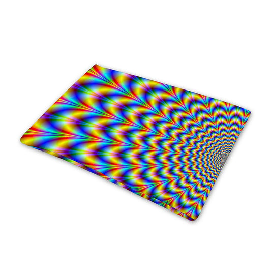 Psychedelic Wave Optical Illusion Pet Cooling Mat Cover