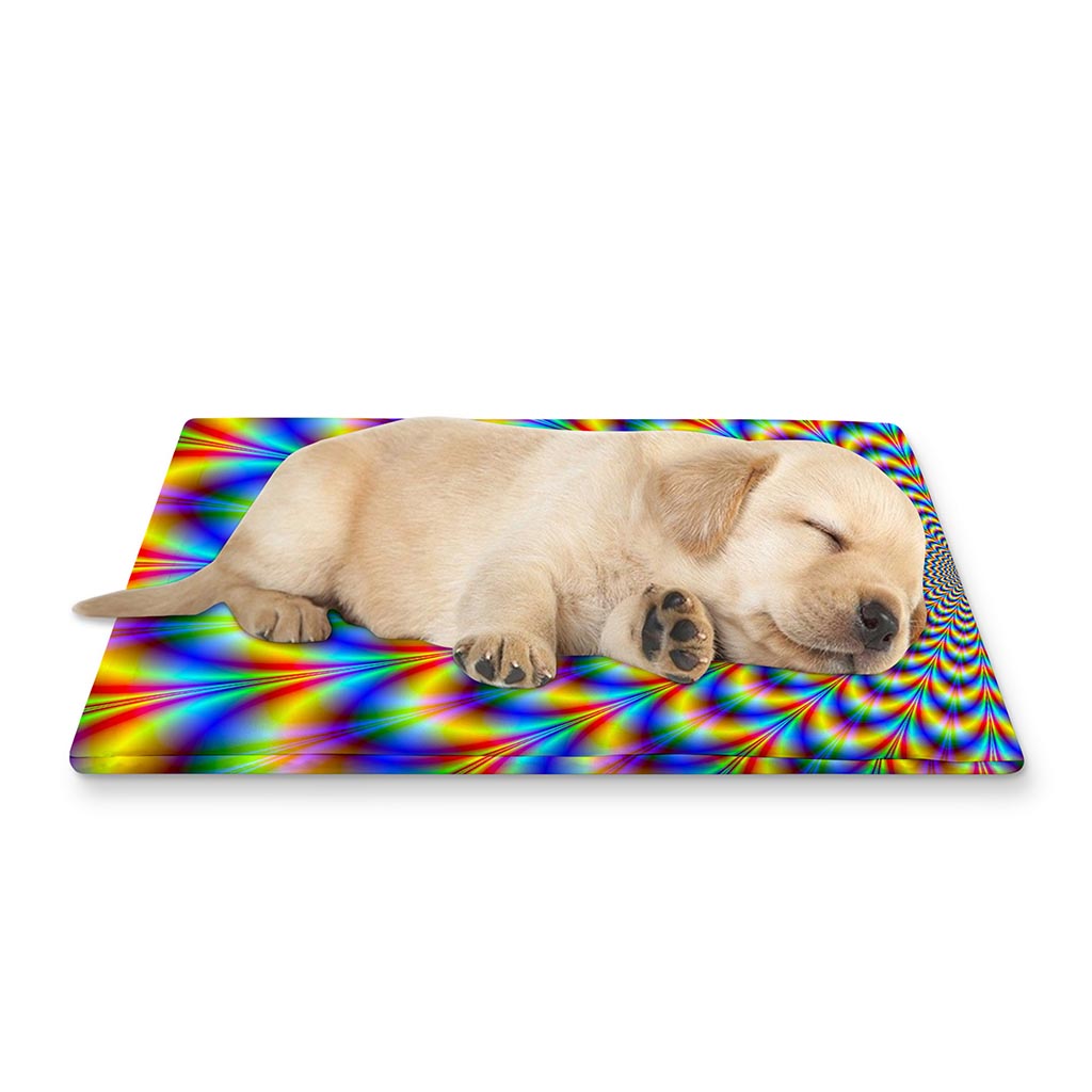 Psychedelic Wave Optical Illusion Pet Cooling Mat Cover