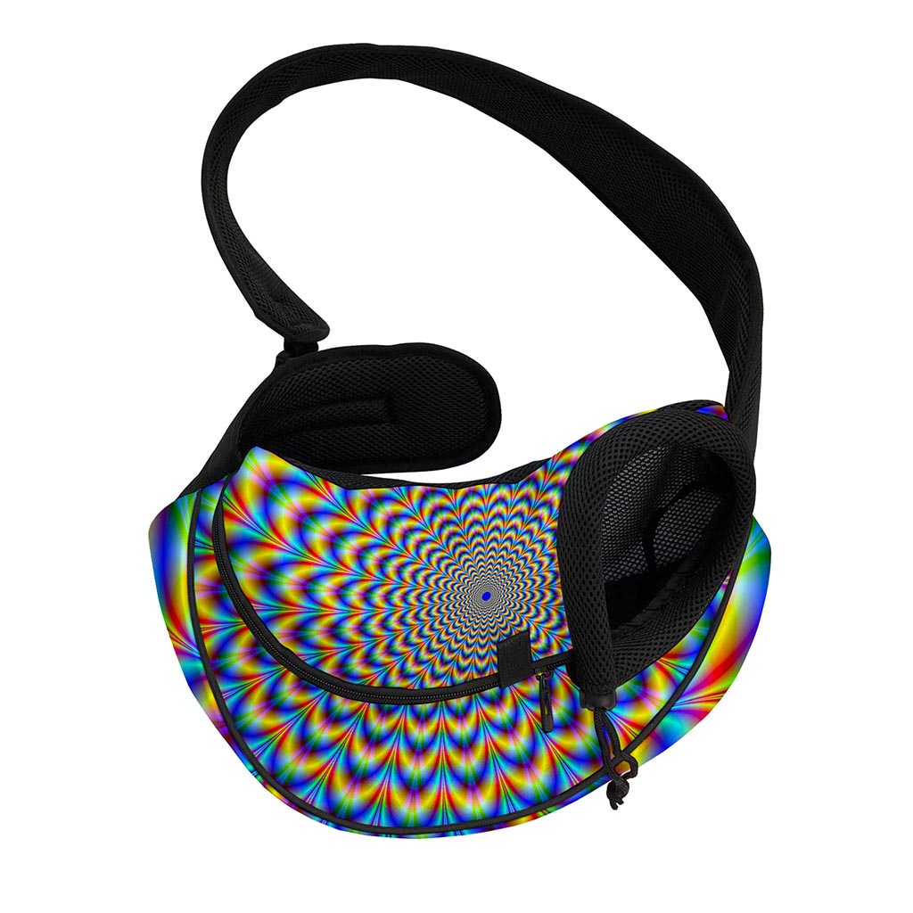 Psychedelic Wave Optical Illusion Pet Sling Carrier