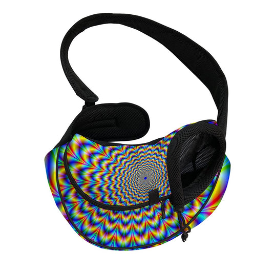 Psychedelic Wave Optical Illusion Pet Sling Carrier