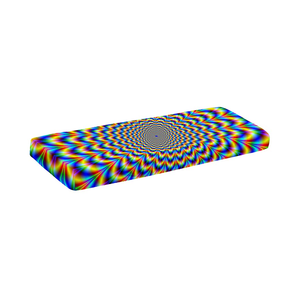 Psychedelic Wave Optical Illusion Piano Keyboard Cover