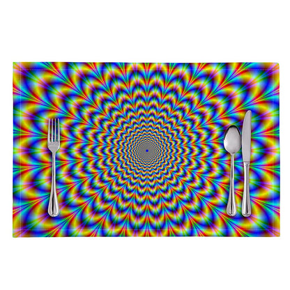 Psychedelic Wave Optical Illusion Placemat