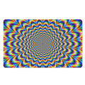 Psychedelic Wave Optical Illusion Polyester Doormat
