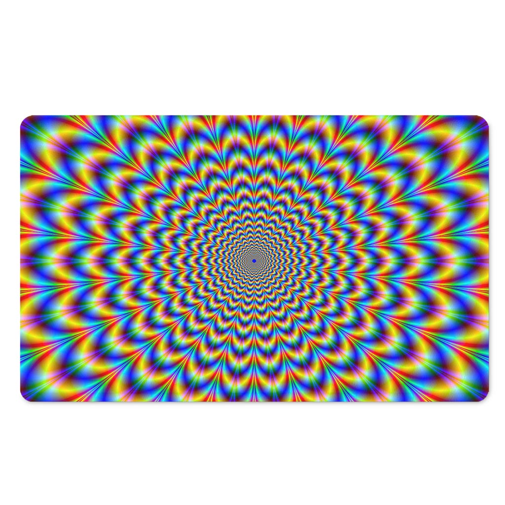 Psychedelic Wave Optical Illusion Polyester Doormat