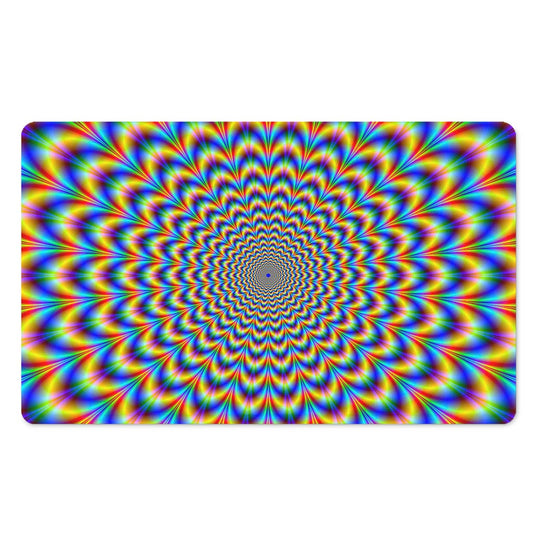 Psychedelic Wave Optical Illusion Polyester Doormat