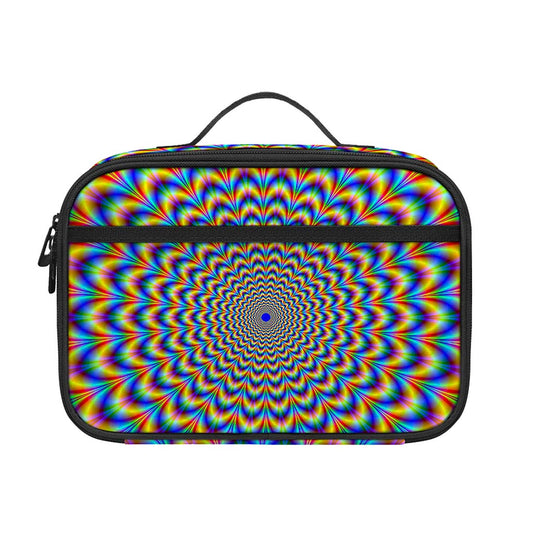 Psychedelic Wave Optical Illusion Portable Lunch Bag