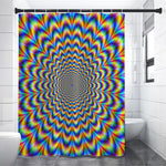 Psychedelic Wave Optical Illusion Premium Shower Curtain