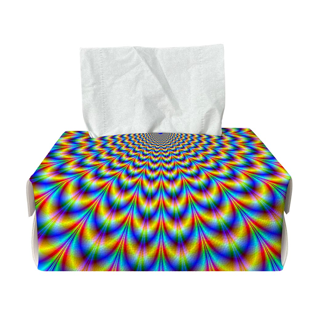 Psychedelic Wave Optical Illusion Rectangle Tissue Box Cover