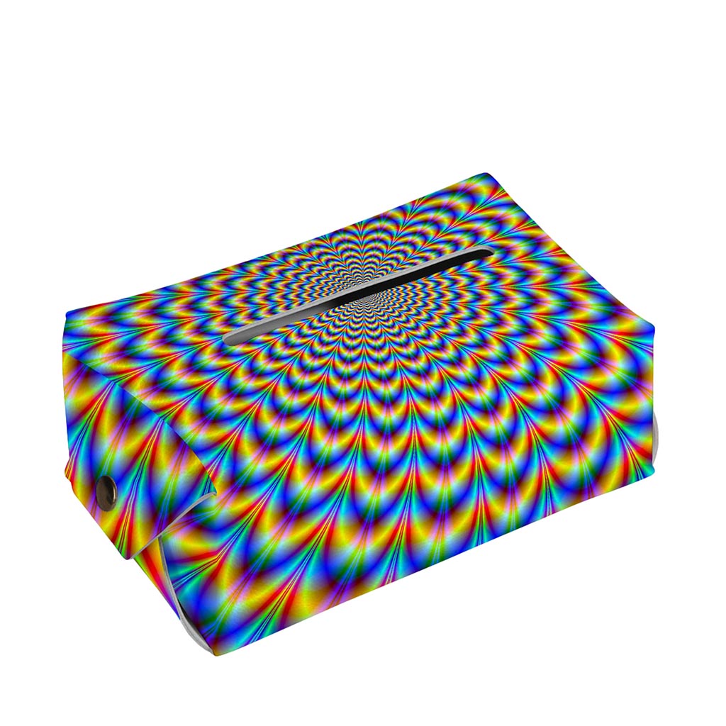 Psychedelic Wave Optical Illusion Rectangle Tissue Box Cover