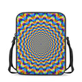 Psychedelic Wave Optical Illusion Rectangular Crossbody Bag