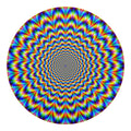 Psychedelic Wave Optical Illusion Round Blanket
