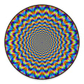 Psychedelic Wave Optical Illusion Round Floor Mat