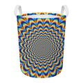 Psychedelic Wave Optical Illusion Round Laundry Basket