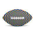 Psychedelic Wave Optical Illusion Rugby Ball