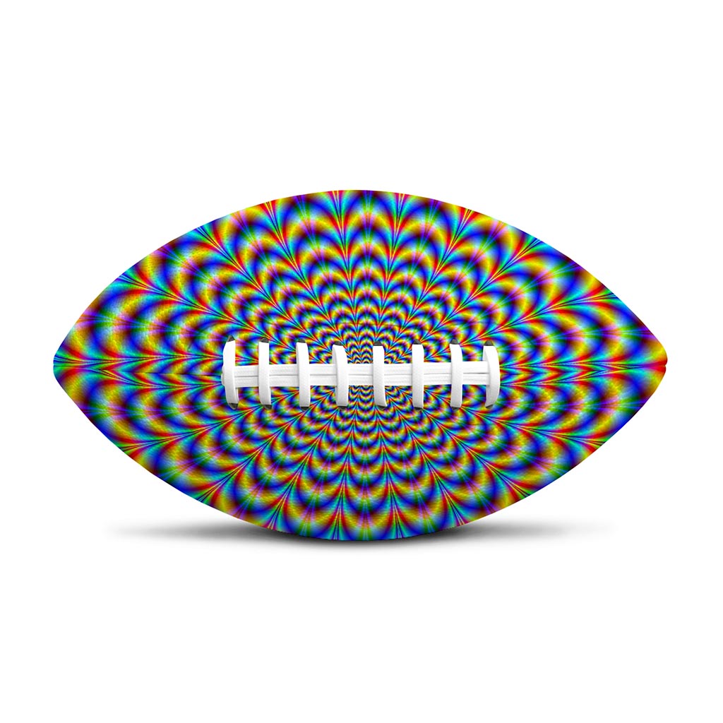 Psychedelic Wave Optical Illusion Rugby Ball