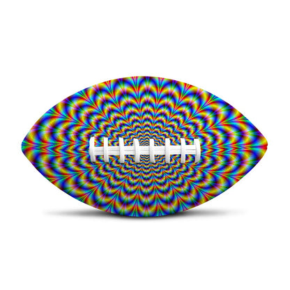 Psychedelic Wave Optical Illusion Rugby Ball