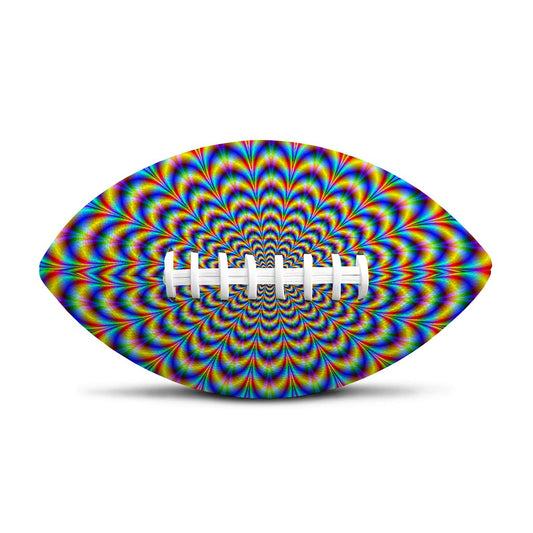 Psychedelic Wave Optical Illusion Rugby Ball