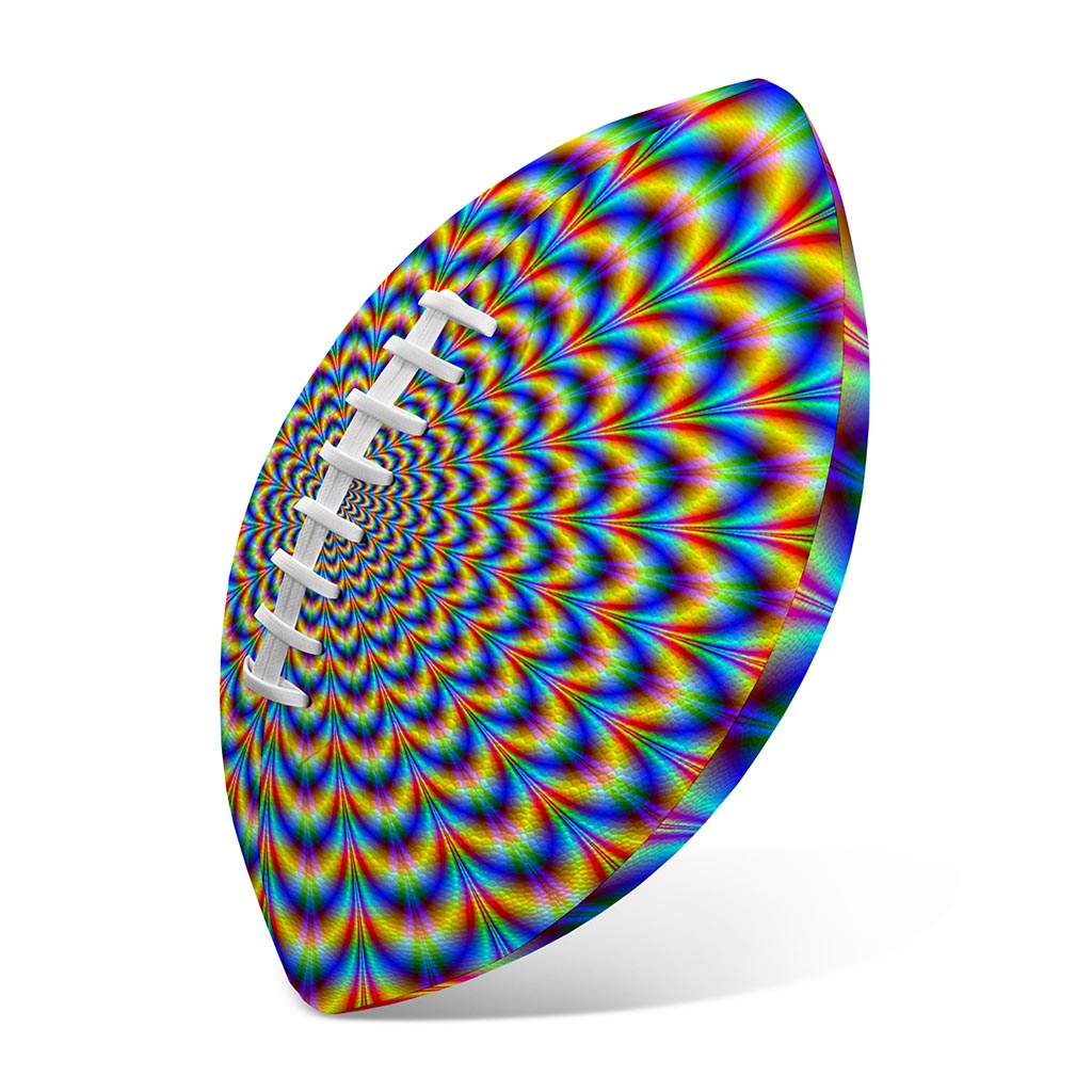 Psychedelic Wave Optical Illusion Rugby Ball