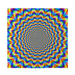 Psychedelic Wave Optical Illusion Silk Bandana