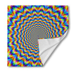 Psychedelic Wave Optical Illusion Silk Bandana