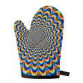 Psychedelic Wave Optical Illusion Single Oven Mitt