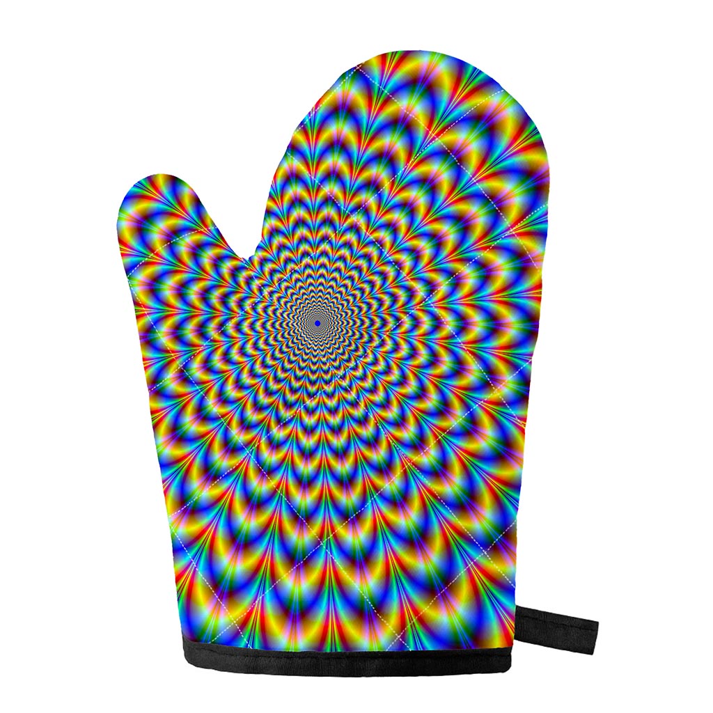 Psychedelic Wave Optical Illusion Single Oven Mitt