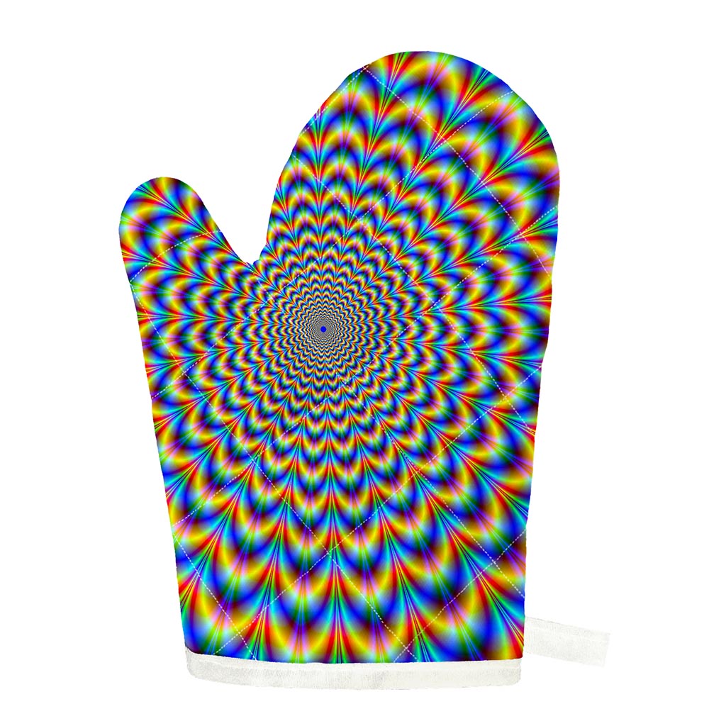 Psychedelic Wave Optical Illusion Single Oven Mitt