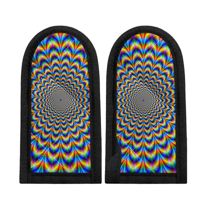 Psychedelic Wave Optical Illusion Skillet Handle Cover
