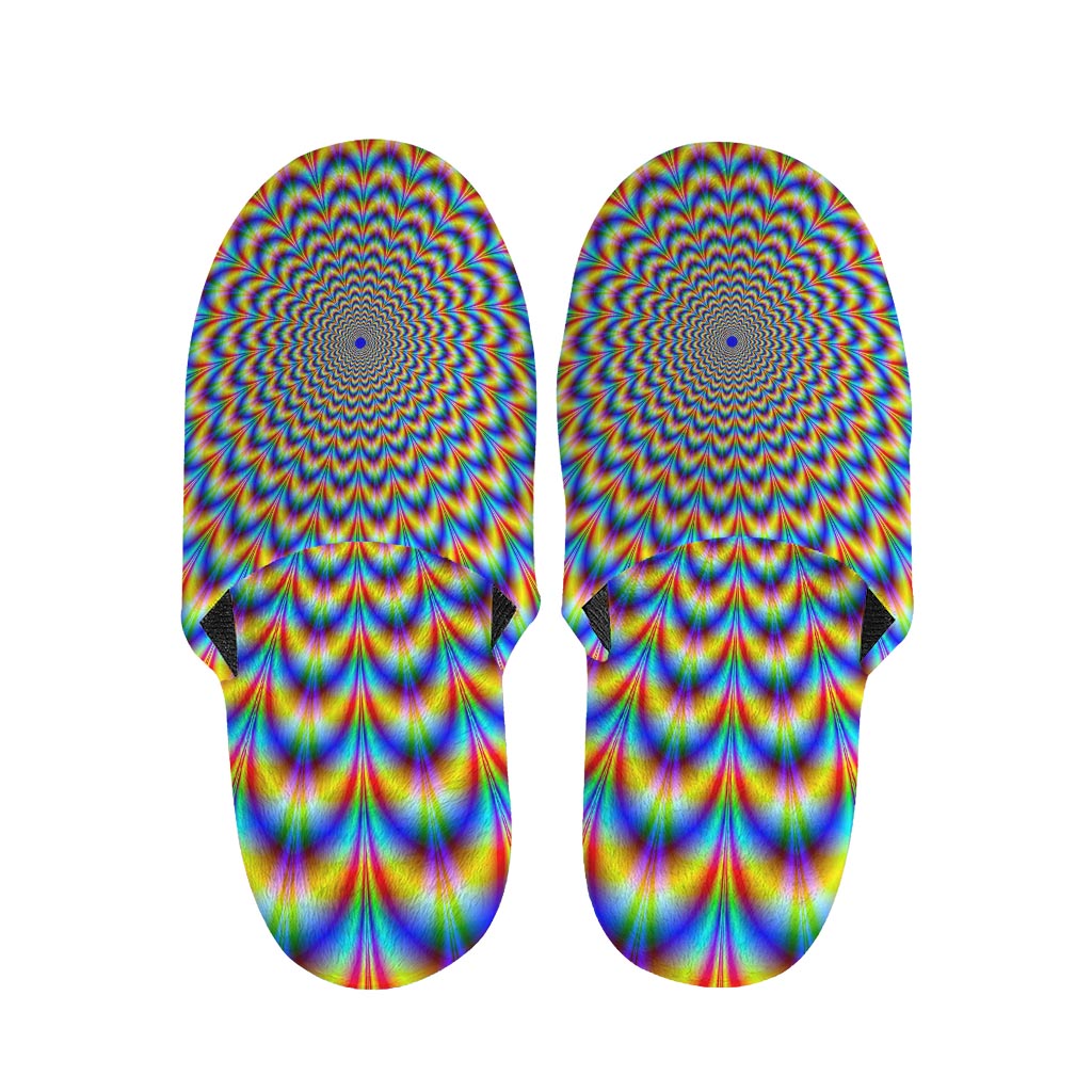 Psychedelic Wave Optical Illusion Slippers