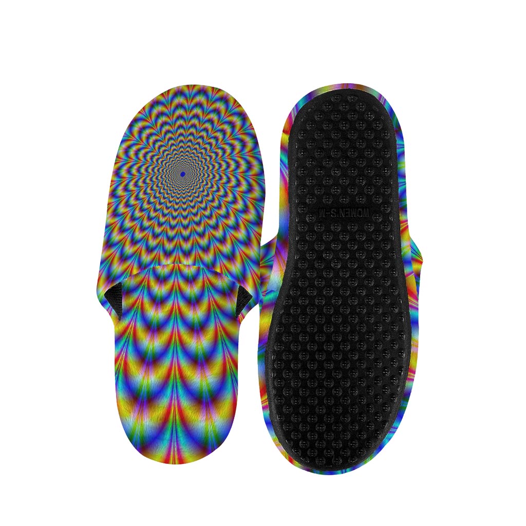 Psychedelic Wave Optical Illusion Slippers