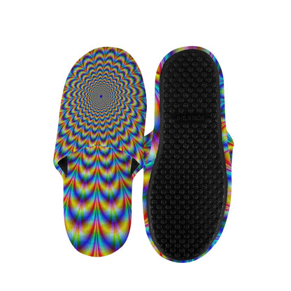Psychedelic Wave Optical Illusion Slippers